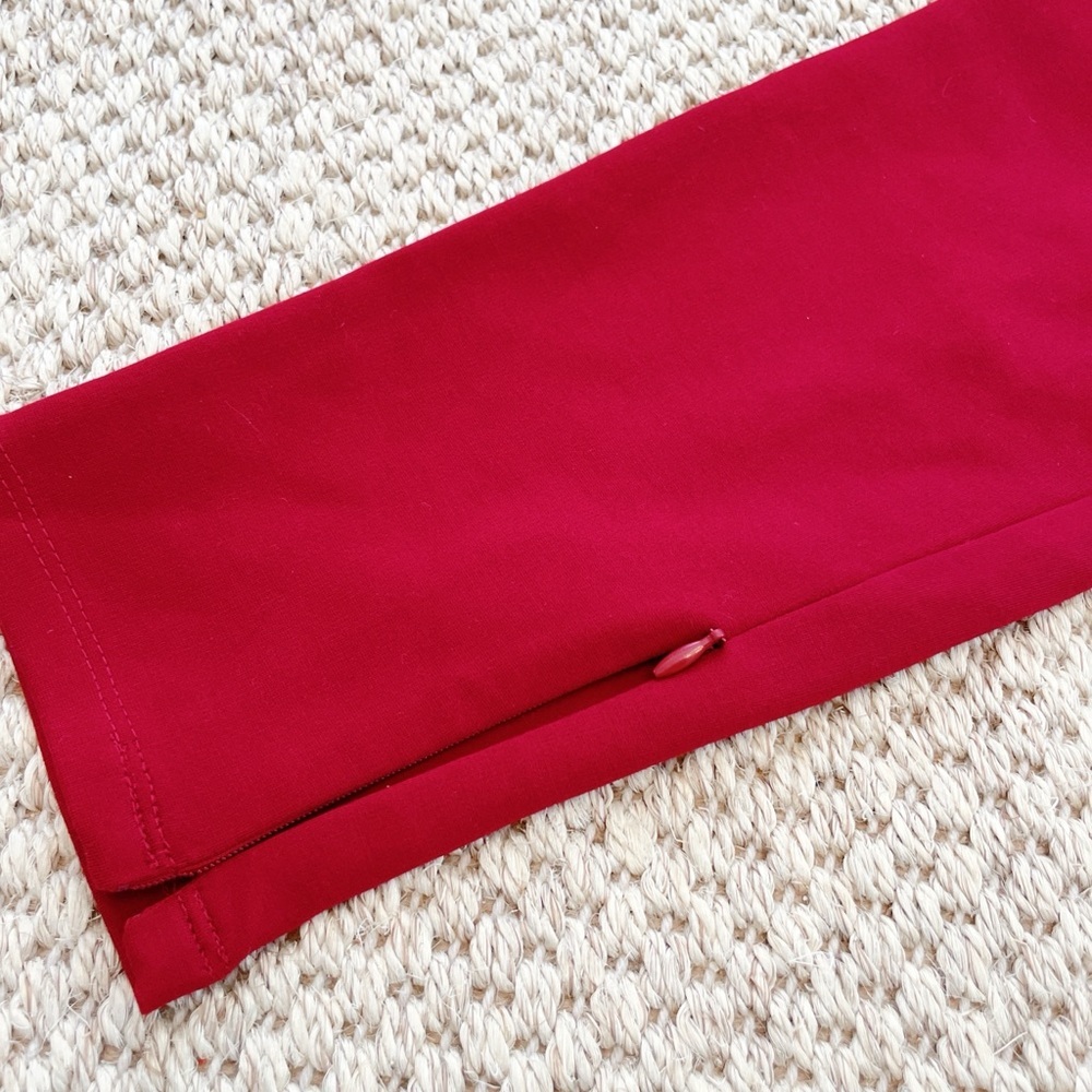 NWT Dress the Population Women's Red Classic Ponte Legging Small S - Picture 4 of 10